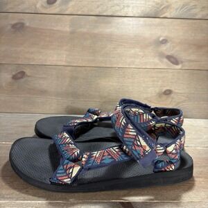 teva original universal mens size 9 shoes multicolor slingback aztec sandals